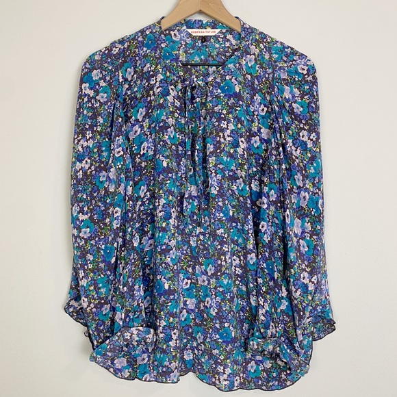 Rebecca Taylor Silk Floral Peasant Blouse - Picture 6 of 12